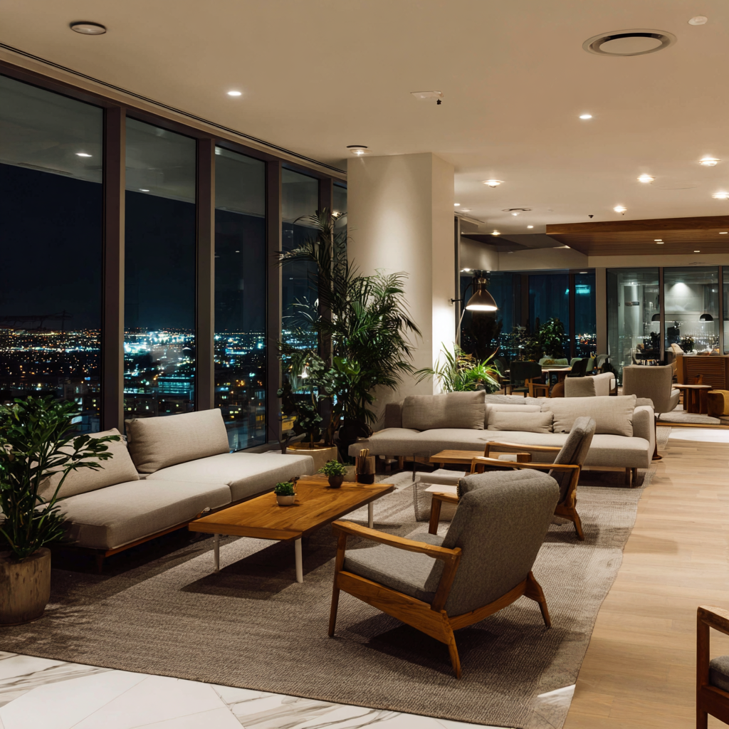 Outdoor courtyard at LA Serenity Springs in Los Angeles